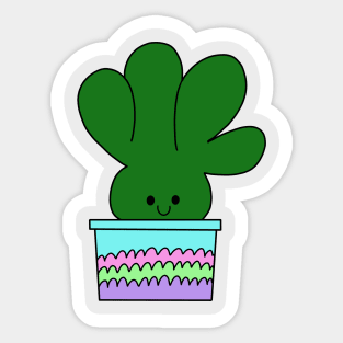 Cute Cactus Design #14: Smiling High 4 Succulent Sticker